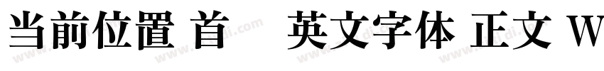 当前位置 首页 英文字体 正文 W字体转换